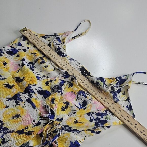 LULU'S HIGH SLIT FLORAL LINED STRAPPY Berryessa MAXI DRESS L LARGE - Picture 6 of 12